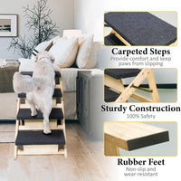 Foldable Wooden Pet Ramp Stairs for Small Medium Large Dogs