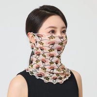 UV Protection Breathable Face Mask Scarf for Women - Full Face Neck Cover with Ear Loops