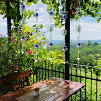 3D Spiral Crystal Suncatcher Wind Chime Pendant for Home Decor & Meditation