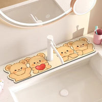 Household Kitchen Faucet Absorbent Mat Bathroom Sink Countertop Diatomaceous Earth Quick Dry Pad
