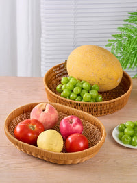 Handwoven Fruit and Snack Basket for Tabletop Storage