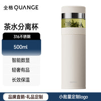 Smart Tea Infuser Thermos Bottle 316 Stainless Steel Temperature Display Tea-Water Separation for Office Car Travel