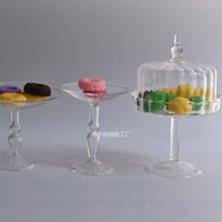 Miniature Dollhouse Glass Cake Dessert Display Dome Fruit Plate Ice Cream Cup
