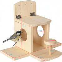Wooden Hanging Bird Feeder Outdoor Garden Decoration Birdhouse