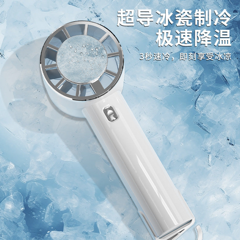 Portable USB Handheld Cooling Fan, Quiet Mini Rechargeable Fan for Office and Travel