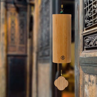 Bamboo Wind Chime with Wall Mount for Outdoor and Indoor Decor