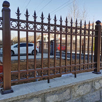 New Chinese Style Zinc Steel Fence for Villas and Scenic Areas, Decorative Wall Gate Railings