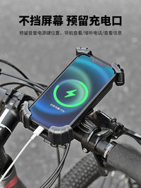 Bicycle Phone Mount Shockproof Handlebar Stem Holder for Mountain Road Bikes Cycling Navigation