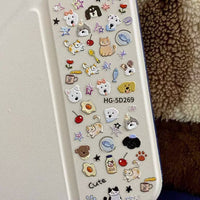 Cute Cartoon Cat Dog Decorative Stickers for iPad Phone Cases, Student DIY Decals
