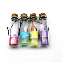 Ocean Drift Bottle Wishing Jar Set with Cork Stopper - 12 Pcs Glass Vials for Gifts, Decor, or Message Capsules
