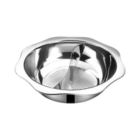 Stainless Steel Hot Pot with Divider, Large Capacity Induction Cooker Compatible Shabu Shabu Pot