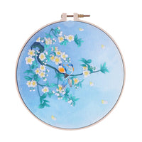 DIY Embroidery Kit for Beginners - Chinese Style Ribbon Embroidery Fan or Amulet