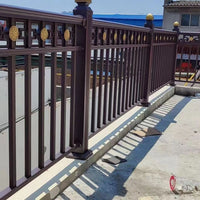 New Chinese Style Aluminum Alloy Balcony Guardrail Villa Courtyard Fence
