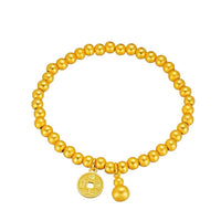 Gold Plated Enamel Beaded Bracelet with Cat Eye Stone