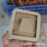 Mini Solid Wood Photo Frame with Rounded Corners for Desk Decor