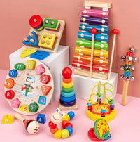 Wooden Xylophone Musical Instrument Toy for Toddlers and Infants, Early Education Percussion Block Set