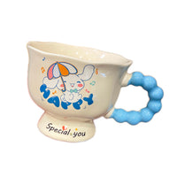 Cute Ceramic Mug with Spoon, 400ml Creative Gift Box for Couples and Girls
