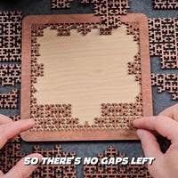 Brain Teaser Wooden Puzzle for Adults, Extreme Difficulty Level Logic Game, Stress Relief Educational Toy