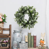 Artificial Eucalyptus Wreath for Door Decor, Christmas, Welcome Parties, and Home Decoration