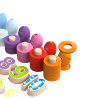 Montessori Wooden Number Puzzle Stacking Toy for Toddlers