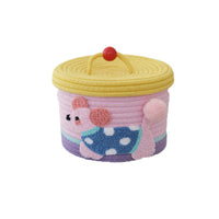 Handwoven Desktop Storage Basket Cute Festival Gift Box Entryway Snack Toy Organizer Bin