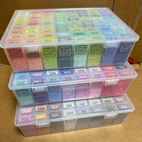 Stackable Transparent Storage Box for Perler Beads with Lid