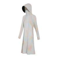 Women's Long Ice Silk Sun Protection Jacket with Hood, Breathable UV Protection for Outdoor Cycling