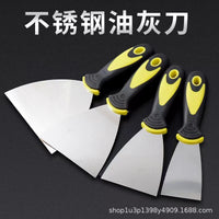 Wholesale Stainless Steel Putty Knife with Wooden Handle, Iron Handle Scraper, Multi-functional Putty Spatula for Industrial Use