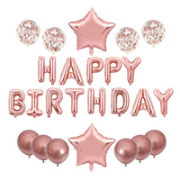 Happy Birthday Balloon Set with Latex and Sequin Balloons for Party Decoration