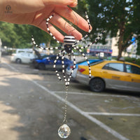 Halloween Black and White Spider Crystal Pendant Ornament