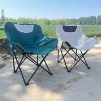 Portable Folding Camping Table and Moon Chair Set for Outdoor Picnics and Gatherings