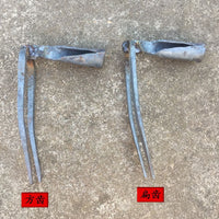 Forged Two-Pronged Hand Rake for Gardening and Soil Cultivation
