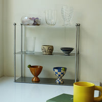 Minimalist Stainless Steel Desktop Cup Holder and Organizer for Coffee Corner and Perfumes