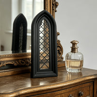 Gothic Miniature Window Ornament Dollhouse Decoration Model Building Scene Accessory