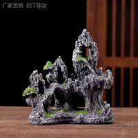 Artificial Mountain Rockery Bonsai Ornament for Aquarium and Micro Landscape Decor