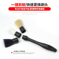 Car Detailing Brush Set - 3-Piece Wheel, Tire, and Crevice Cleaning Tools