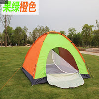 Portable 3-4 Person Camouflage Camping Tent, Waterproof UV Protection Single Layer for Outdoor Picnic