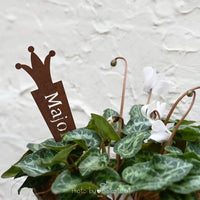 Vintage Crown Iron Flower Holder for Garden & Patio Decor