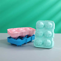Large Silicone 6-Sphere Ice Ball Maker Mold with Funnel for Home Bar KTV
