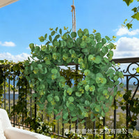 Nordic Artificial Eucalyptus Leaf Garland Wreath for Home Decor
