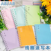 Macaron Color Coil-Bound Sketchbook for Artists, Portable A5/A6 Marker Paper Notebook