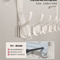 Over-the-Door Hook Rack for Clothes and Storage, No-Drill Installation