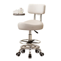 Adjustable Saddle Stool with Backrest for Kitchen, Salon, and Office