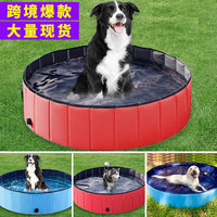 Foldable Pet Swimming Pool Portable Dog Bath Tub Outdoor Play Pool for Cats and Dogs