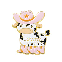 Cartoon Cowboy Metal Brooch Pin for Clothing and Accessories