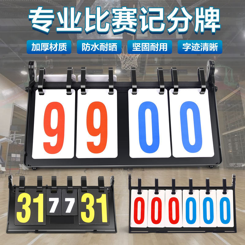Multi-Sport Flip Scoreboard for Basketball, Volleyball, Table Tennis, Badminton