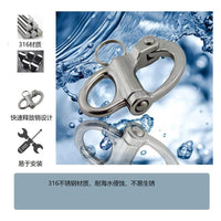 316 Stainless Steel Fixed Spring Snap Shackle for Marine and Quick Release Applications