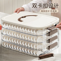 Food Grade Multi-layer Dumpling Storage Box with Lid for Refrigerator, Freezer Safe