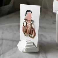 Earring Display Stand Card Holder with Plaster Base for Studs and Dangles