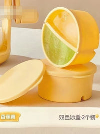 Manual Ice Shaver with Dual-Color Ice Tray for Homemade Shaved Ice and Smoothies